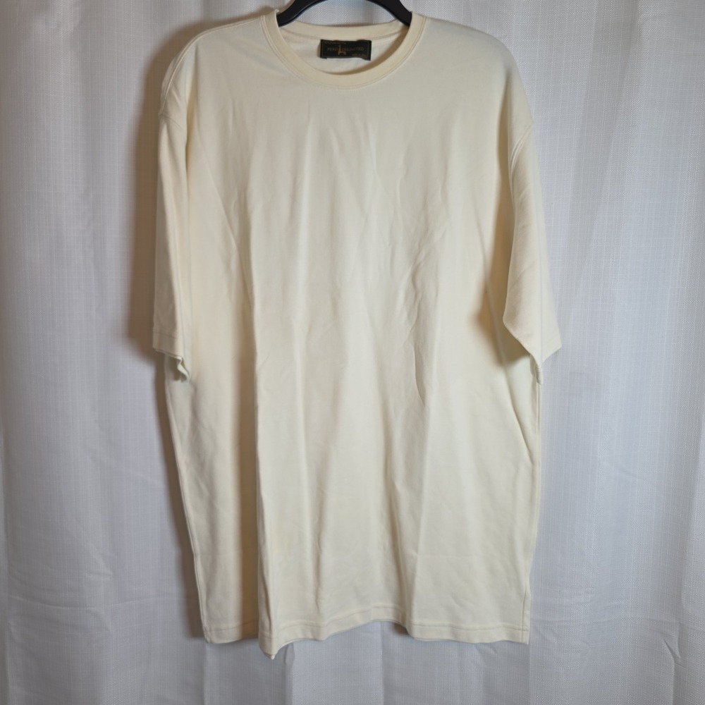 Peru Unlimited Pima Cotton Mens T-Shirt Off White  Size XL